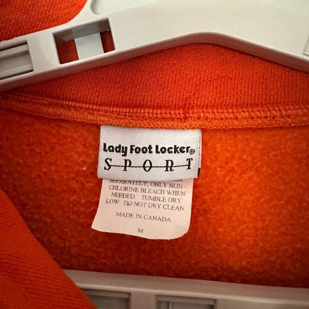 LADY FOOD LOCKER SPORT WOMEN'S FLEECE 3/4 ZIP PULLOVER KANGAROO POCKETS VTG M - Picture 2 of 8